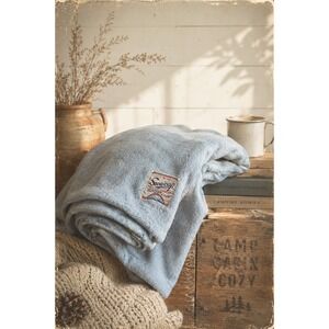 Vintage Snugcap Slingsby Canada Wool Blend Blanket Gray Camp Cabin Throw 67x61"
